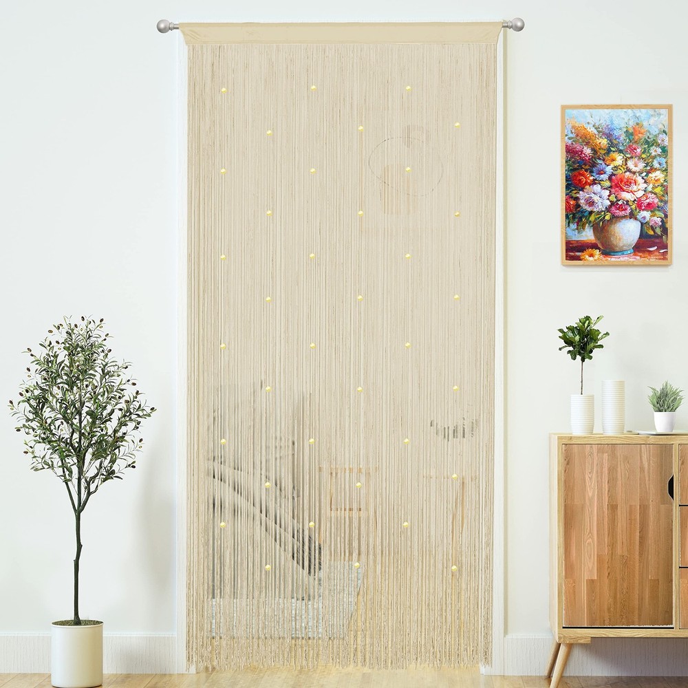 YaoYue Beaded Curtain Door String Curtains for Doorways Tassels Beads Hanging…