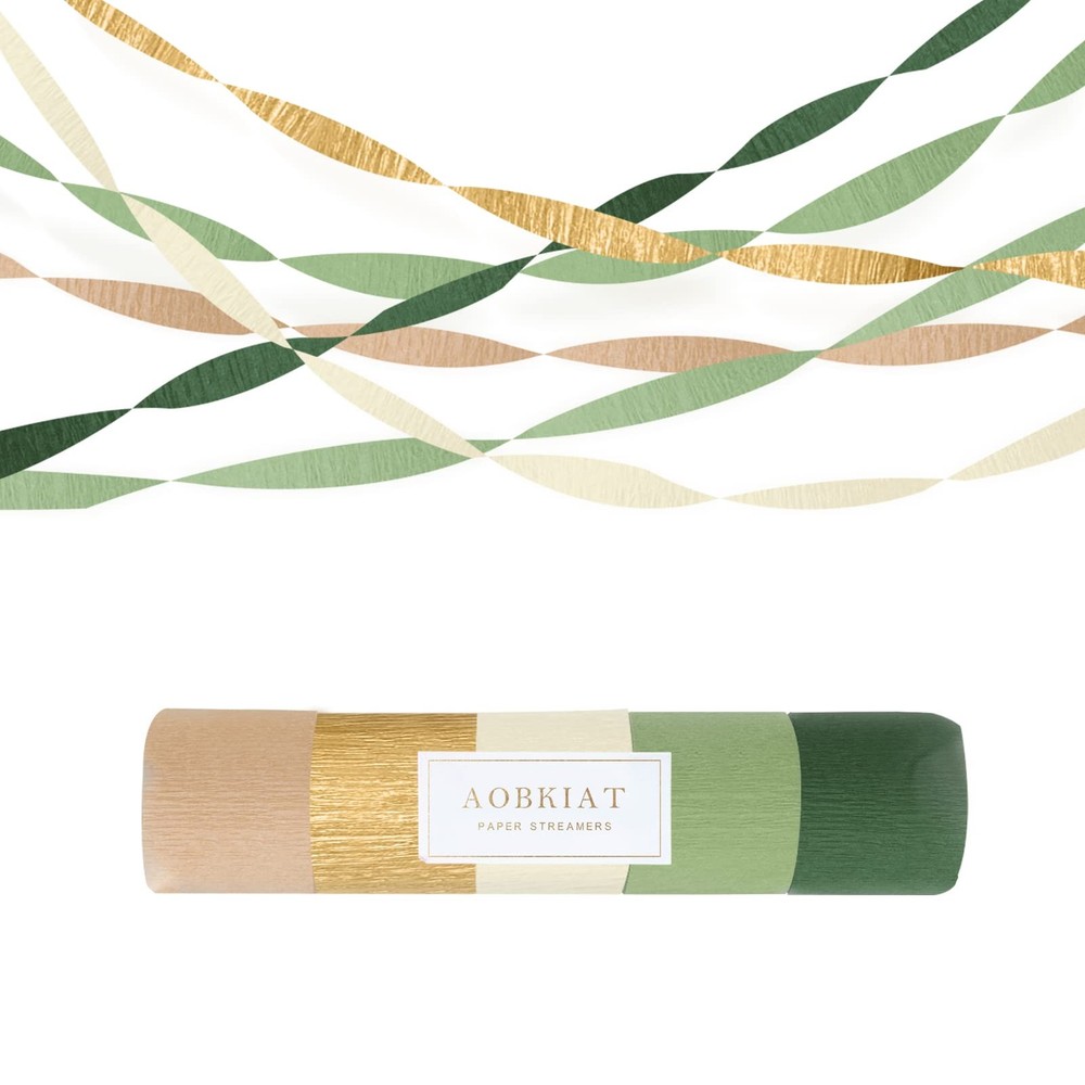 AOBKIAT Wedding Party 1.8 inches wide x 82 feet long, Olive Green
