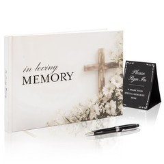 Modern Album Designs Cross Hardcover Funeral – 9.5 X 7 Celebration Of
