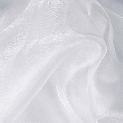 White Premium CHAIR COVER with Curly Chiffon Ruffled SASHES Decorations