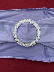 142 Lavender Stretch Chair Sashes Bands w/ Rhinestone Buckle Wedding Event Decor
