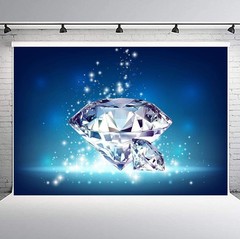 Luxurious 10x7ft Wedding Backdrop with Diamond Gems – No Glitter, Just Glam