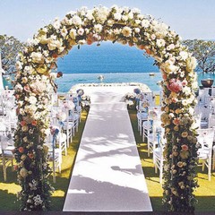 Metal Garden Arch Gothic Arbor Climbing Rose Plants Outdoor Archway Trellis 8ft