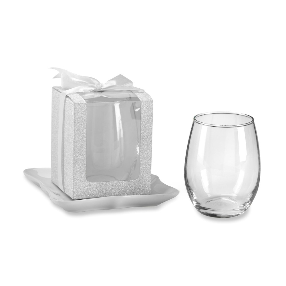 Kate Aspen Silver Shimmer Display/Gift/Favor Box, Wedding/Party Decoration, c…