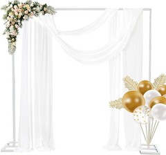 GRAVEE 8.2×8.2 FT Square Metal Wedding Arch Backdrop Stand Party Events Decor