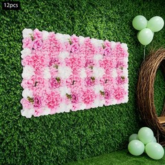 12 PCS Artificial Flowers Panels, Artificial Flower Panels Wall Mount decoration