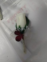 21 Pc Set Apple Red And Ivory Wedding Bouquet Package Rush orders Availabe
