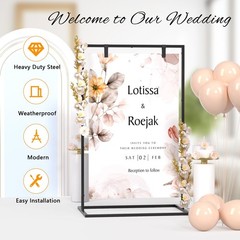 Wedding Welcome Sign Stand, 50”x30”x 20” Heavy Duty Easel Stan