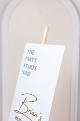 White Baby Shower Welcome Sign – Baby Shower Decor – Custom Acrylic Sign