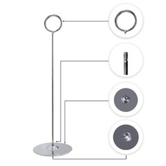 Urban Deco 16 Pieces Table Card Holder 8 inches Silver Place Steel