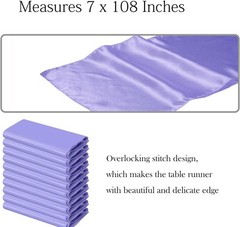 Pack of50Satin Lavender Chair Sashes7x108 Inches for Wedding Party Feast Banquet