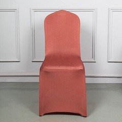 10 Terracotta Spandex Fitted Banquet Chair Covers Wedding Reception Decorations