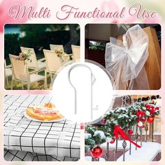 Wedding Church Pew Clips Bulk Heavy Duty Plastic Hooks Clear Chair 36 Pcs