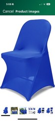 10 Royal Blue Stretchable Spandex Chair Covers for Wedding Banquet Decorations