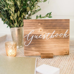 Set of 3 Wood Wedding Signs Set