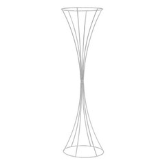 3pcs Set of Modern Silver Metal Flower Stands in Varying Sizes for Wedding Decor