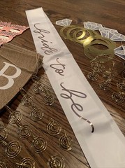 Wedding / Bridal Accessories Lot – Card Box, Table Number Holders, Signs