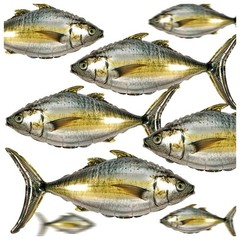 8PCS Tuna Fish Balloons Realistic Tuna Balloons Fishing Birthday Party Decora…