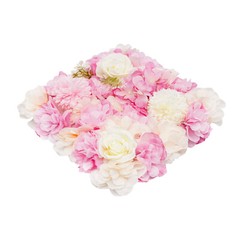 6pcs Artificial Flower Wall Panels Decorative Faux Hydrangea Floral Wall Mat Pad