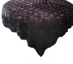 15 Pack 54″x54″ Rosette Satin Overlays 22 Colors Spiral Rose Wedding Tablecloths