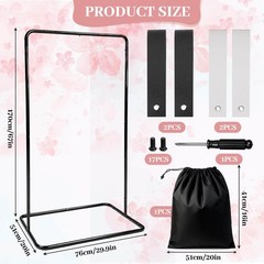Wedding Welcome Sign Holder Adjustable Metal Floor Easel Stand & Hanging Straps