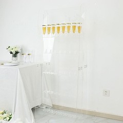 Clear 5 ft Acrylic 5-Tier Wine Glass Rack Champagne Flute Holder Stand Party