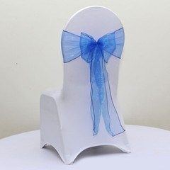 royal blue organza chair sashes chair ties bow ribbon wedding anniversary decor