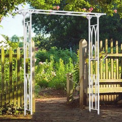 82″ Sturdy Metal Garden Arch Gothic Arbor Garden Trellis Climbing Plant Growing