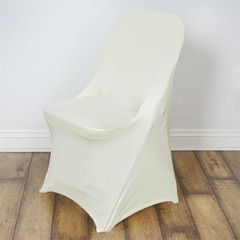 100 IVORY Folding Stretch SPANDEX CHAIR COVERS Wedding Supplies Home Decorations