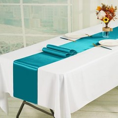 12×108″ Satin Table Runner Wedding Party Banquet Dinner Table Supply Decorations
