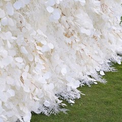 Pampas 5D Grey Pampas Grass Fabric Artificial rolling up curtain flower 8FT×8FT