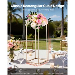 Uimoso Set of 10 Elegant 23.62-inch Flower Stands for Weddings and Home Decor