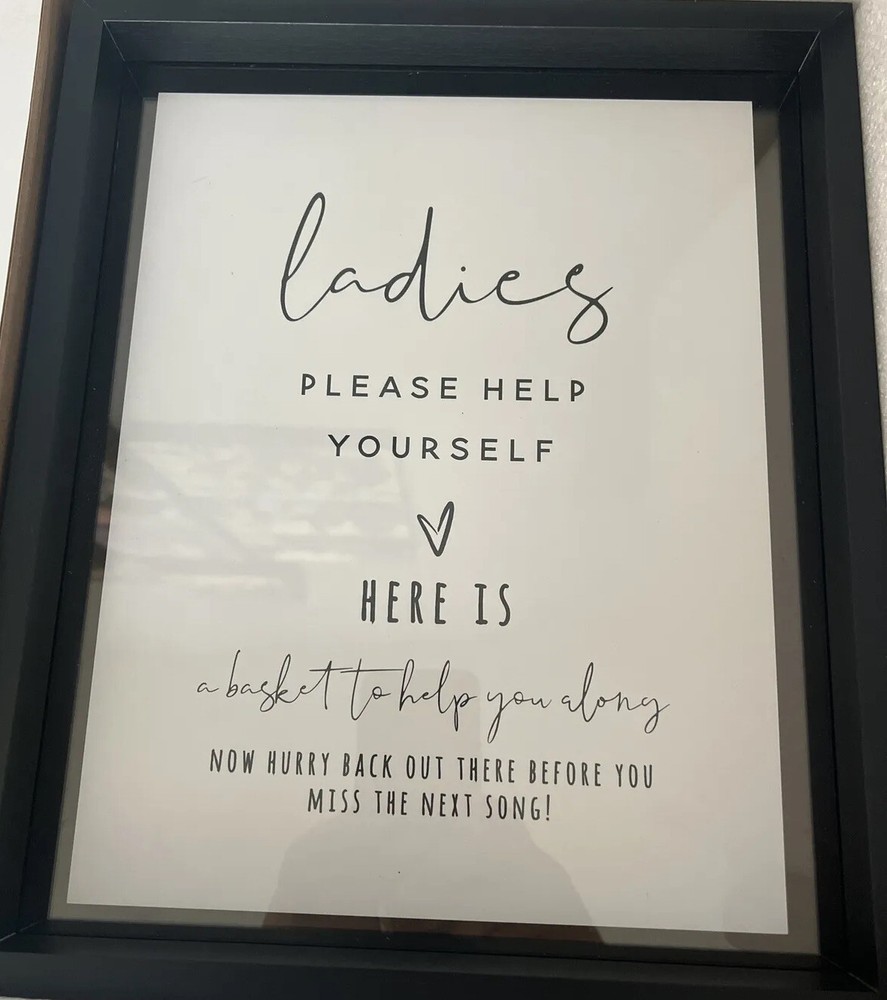 10×12 Wedding Ladies Bathroom Sign