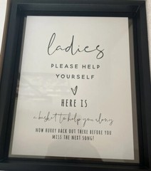 10×12 Wedding Ladies Bathroom Sign
