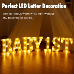 LED Marquee Numbers, Number 1 Light Up Numbers for Party, Small Light Up Lett…