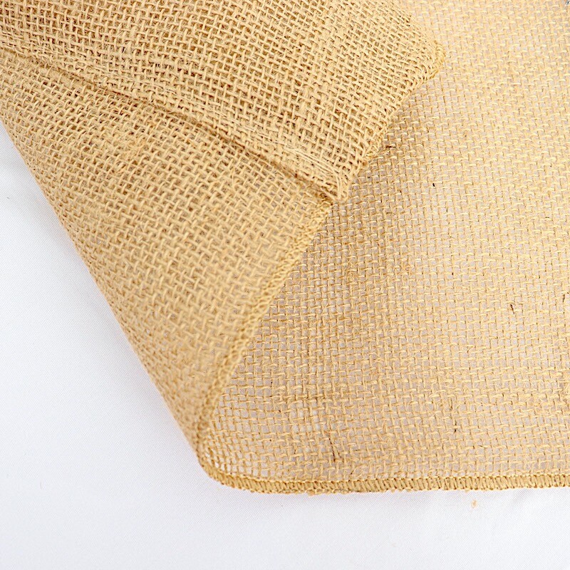 8 ft x 8 ft NATURAL Faux Burlap Backdrop Drape CURTAIN PANEL Party Decorations