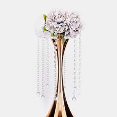 8 pcs 13″ long Clear Acrylic Octagon Crystals Drops Garlands Wedding Decorations