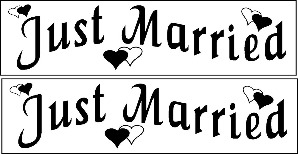 Just Married Magnets Vehicle Car Signs Wedding Bridal Party USA Made