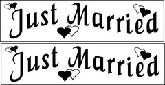 Just Married Magnets Vehicle Car Signs Wedding Bridal Party USA Made
