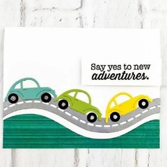 Car Highway Border Metal Die Cuts, Car and Road Frame Background Wedding Cutt…