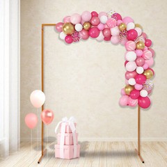 Wedding Arch Rack Rectangular Flower Decor Frame Stand Gold Metal Party Backdrop