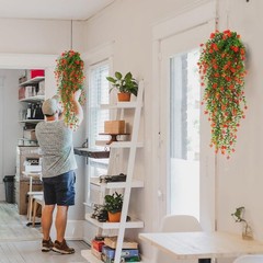 Artificial Hanging Plants Fake Plant Faux Eucalyptus Leaf Greenery Vine JQ