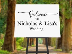 Acrylic 3D Welcome Wedding Horizontal Signage – Style 1
