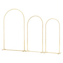 Uimoso Metal Arch Backdrop Stand 7.2/6.6/6 ft 3 PCS for Weddings and Events