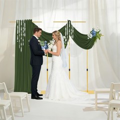 4 PCS Adjustable Height Wedding Backdrop Metal Stands With 35*25cm Base