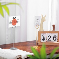 Urban Deco 16 Pieces Table Card Holder 8 inches Silver Place Steel