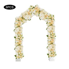 6pcs Artificial Flower Wall Panels Wedding Backdrop 50x20cm (each) Champagne