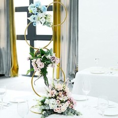 3 ft Metal Hoops Pillar STAND Backdrop Decoration Party Events Home Supplies