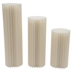 3xWhite Cardboard Flower Stands Wedding Decor Display Flower Stand & PVC Plates