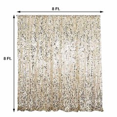 CHAMPAGNE 8×8 ft Big Payette Sequined BACKDROP CURTAIN Wedding Decorations
